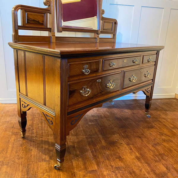Victorian Dressing Table by James Lamb of Manchester - Fine Antique Furniture-Antique Fine Furniture > Dressing Table-James Lamb of Manchester-Lowfields Barn Antiques
