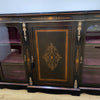 Victorian Ebonised Credenza with Amboyna Banded Marquetry-Antique Furniture > Cabinets-Victorian-Lowfields Barn Antiques