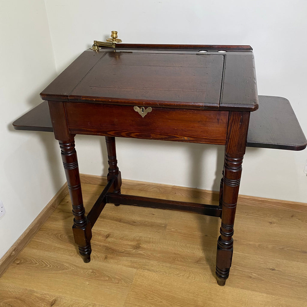 Victorian Pitch Pine Tall Clerks Desk-Antique Furniture > Desk-19th Century Victorian-Lowfields Barn Antiques
