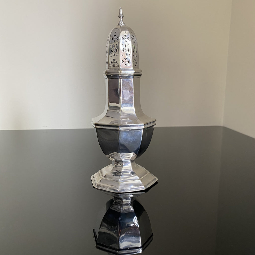 Victorian Silver Plated Sugar Sifter by Robert Pringle and Son London-Antique > Silver Plate-Robert Pringle & Son, London-Lowfields Barn Antiques