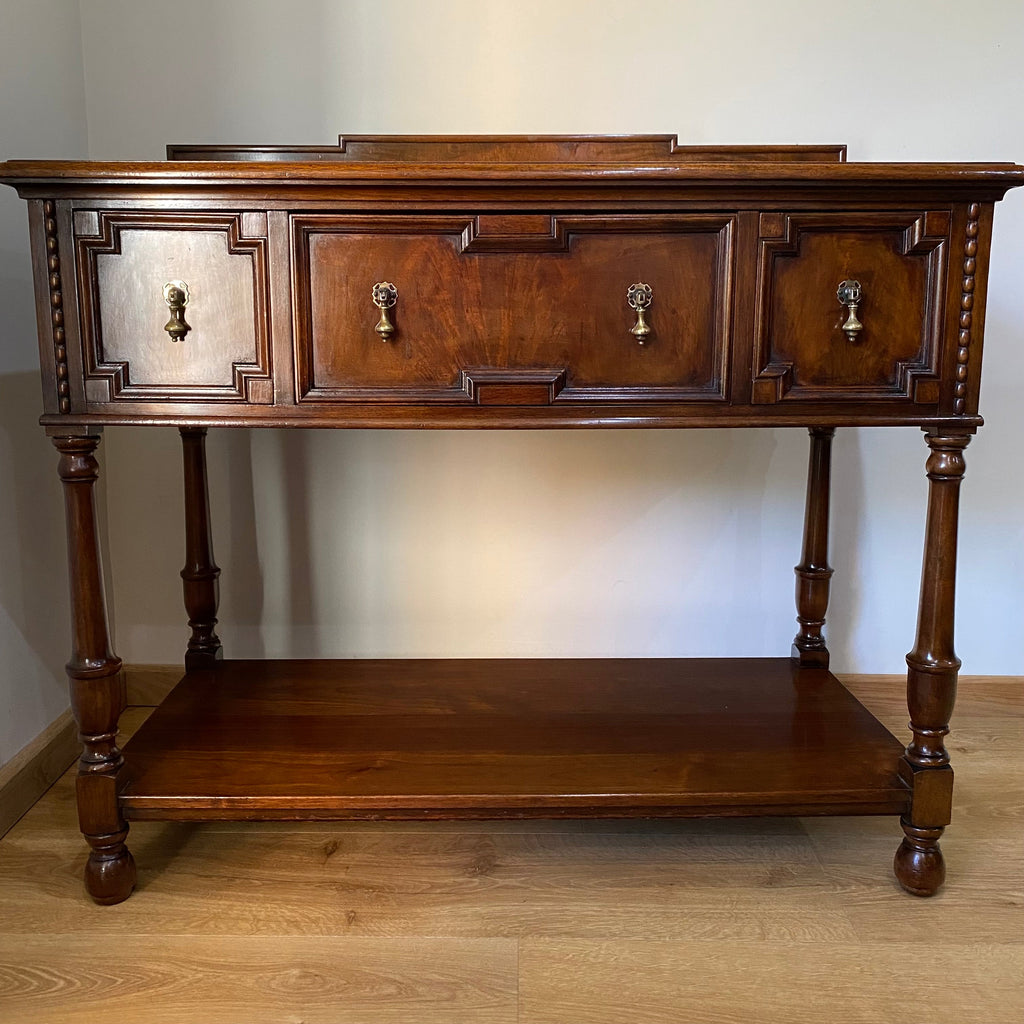Walnut Hall Table - Serving Table - Early 20th Century-Antique Furniture > Serving Tables-J R Teal and Son-Lowfields Barn Antiques