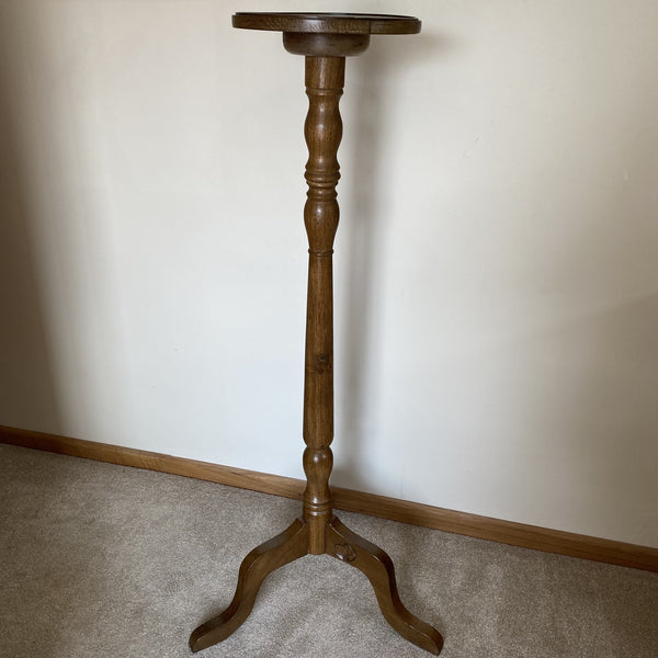 Yorkshire Oak Torchère by Labradorman - ex Mouseman Craftsman-Antique Furniture > Tourchere > Plant Stand-Labradorman - ex Mouseman-Lowfields Barn Antiques